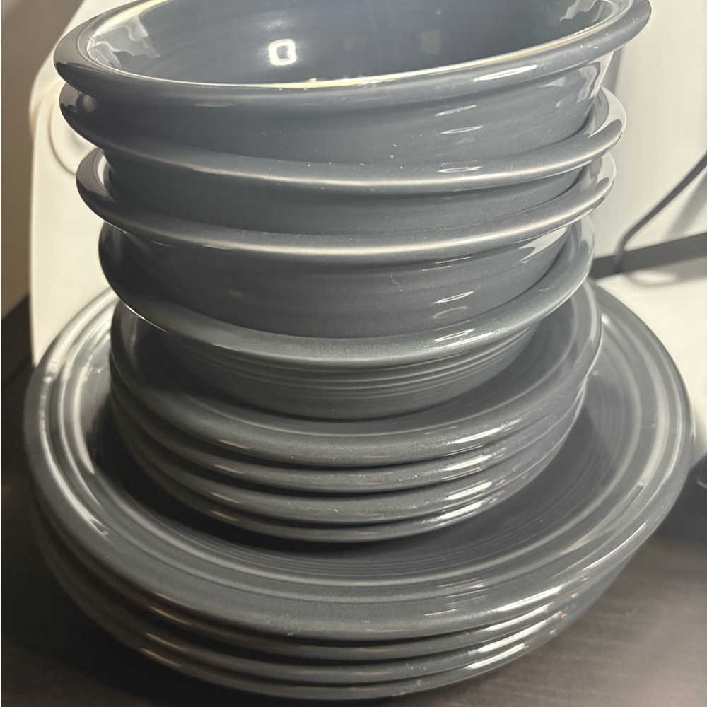 Fiesta Slate Gray Dinnerware Set of 4